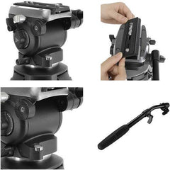 E-Image EK650 Professional Compact Tripod with Fluid Head (75mm) - Cinegear Middle-East S.A.L