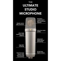 RODE NT1 5th Generation Large-Diaphragm Cardioid Condenser XLR/USB Microphone (Black) - Cinegear Middle-East S.A.L