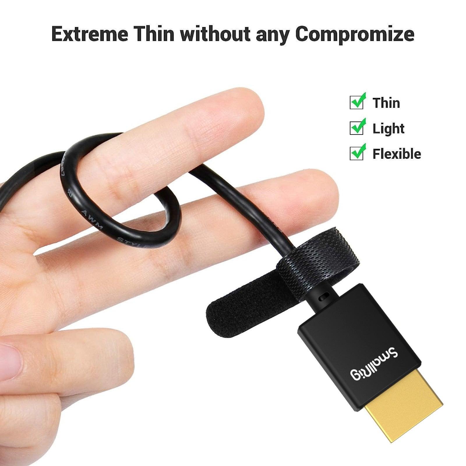 SmallRig Ultra-Slim 4K HDMI Data Cable (A to A) (55cm) 2957B - Cinegear Middle-East S.A.L