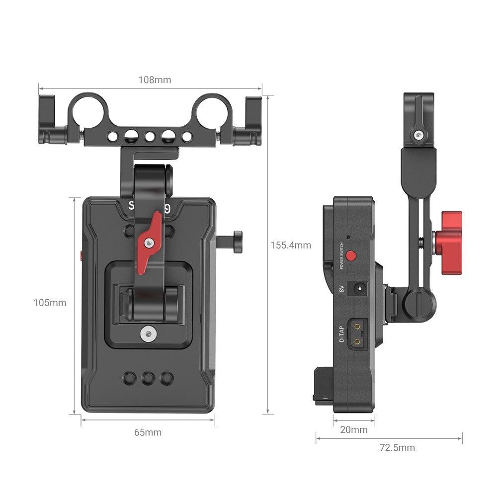 SmallRig V Mount Battery Adapter Plate (Basic Version) with Extension Arm 3499 - Cinegear Middle-East S.A.L