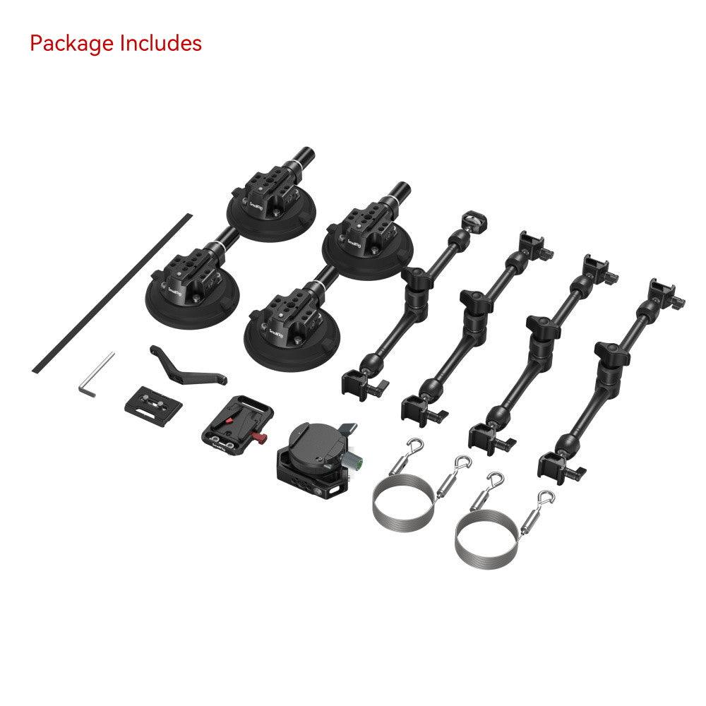 SmallRig All-in-One 4-Arm Suction Cup Camera Mount Kit for Vehicle Shooting SC-15K 3565 - Cinegear Middle-East S.A.L