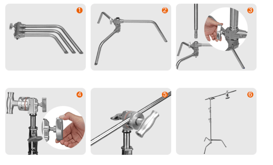 E-Image LCS-02 C-stand With Boom Arm - Cinegear Middle-East S.A.L