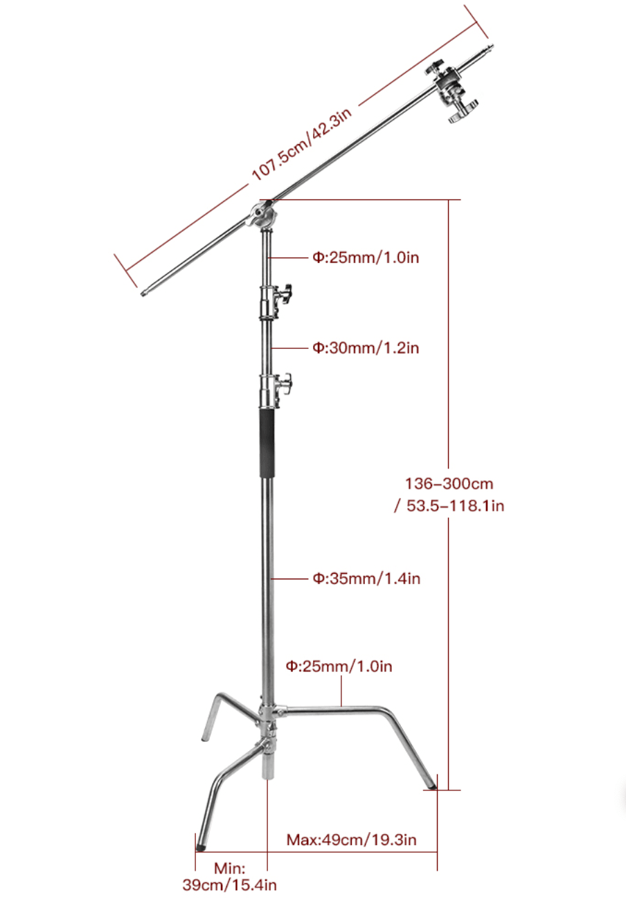 E-Image LCS-03 C-stand With Boom Arm - Cinegear Middle-East S.A.L