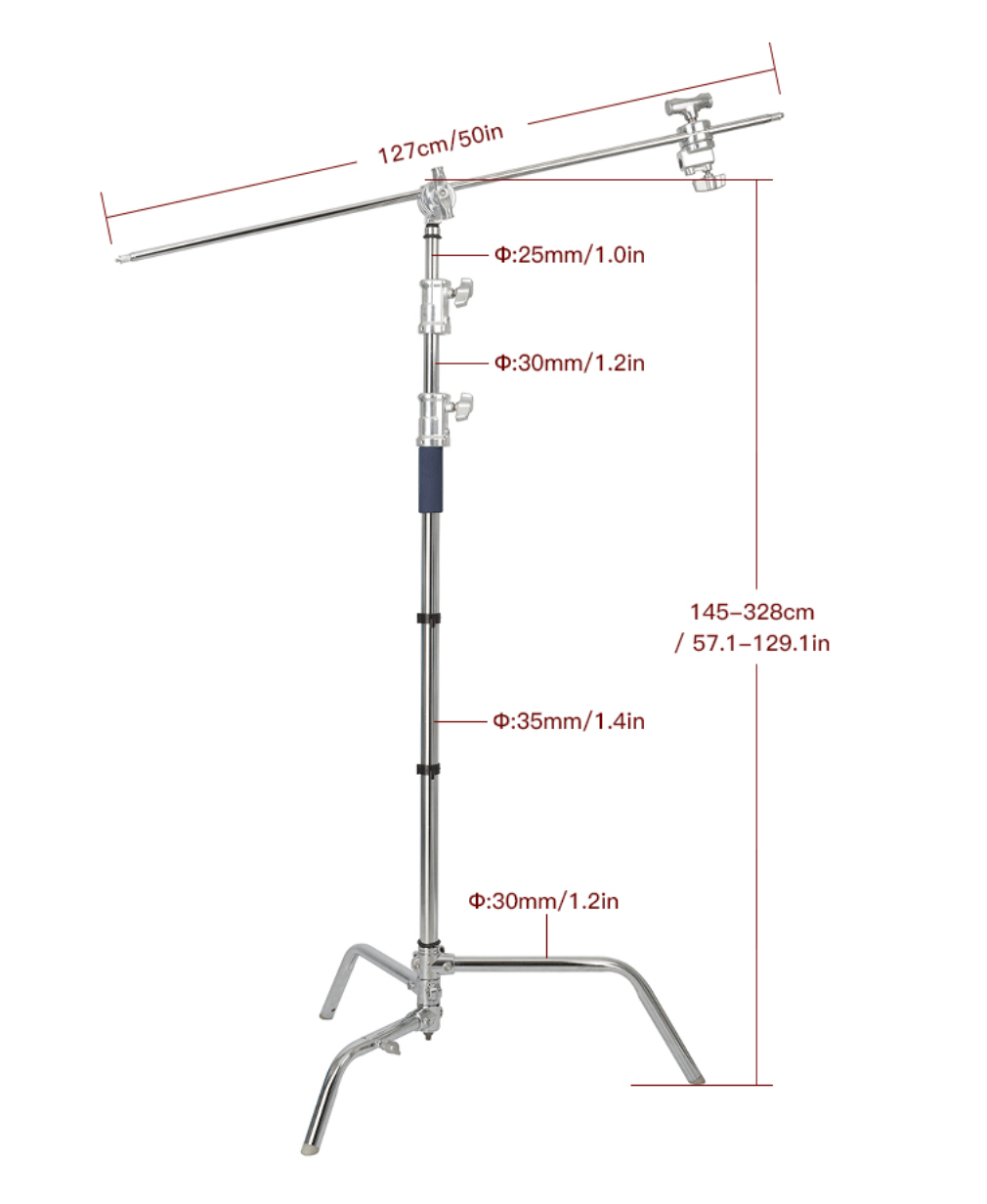 E-Image LCS-06 C-stand With Boom Arm - Cinegear Middle-East S.A.L