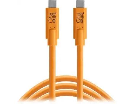 Tether Tools TetherPro USB Type-C Male to USB Type-C Male Cable (15', Orange) - Cinegear Middle-East S.A.L