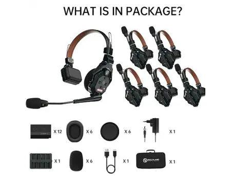 Hollyland 6-person Noise Cancelling Intercom Headset Full Duplex System - Cinegear Middle-East S.A.L